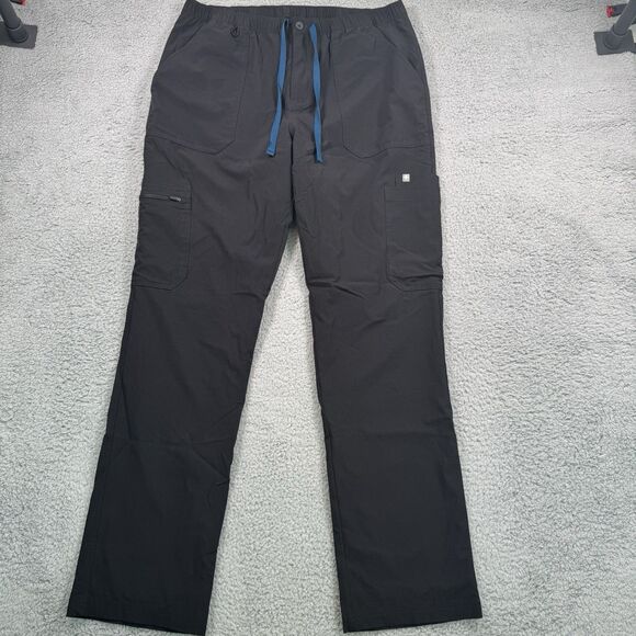 Figs Scrubs Cairo Cargo Scrub Pants Men’s L Black Drawstring - Picture 1 of 10